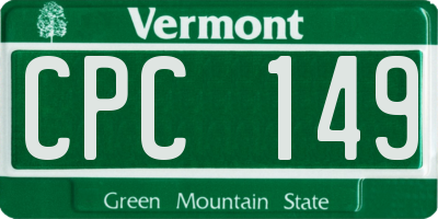 VT license plate CPC149
