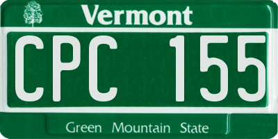 VT license plate CPC155