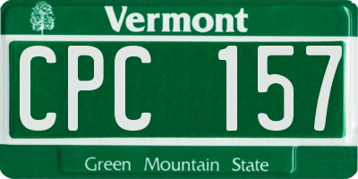 VT license plate CPC157