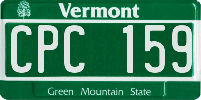 VT license plate CPC159