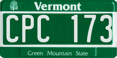 VT license plate CPC173
