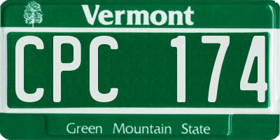 VT license plate CPC174