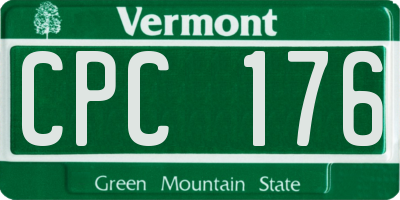 VT license plate CPC176