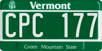 VT license plate CPC177