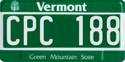 VT license plate CPC188