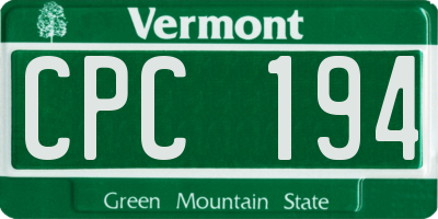 VT license plate CPC194