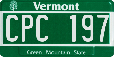VT license plate CPC197