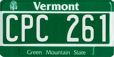 VT license plate CPC261