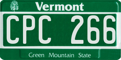 VT license plate CPC266