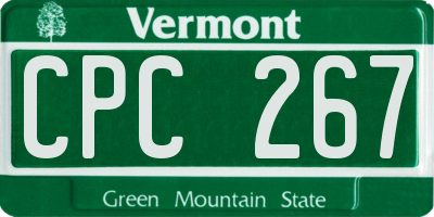VT license plate CPC267
