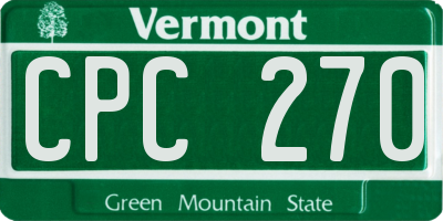 VT license plate CPC270