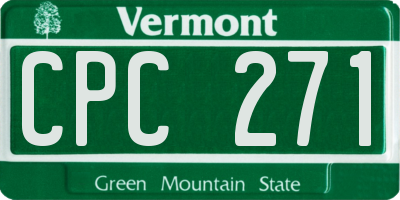 VT license plate CPC271