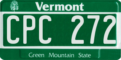 VT license plate CPC272