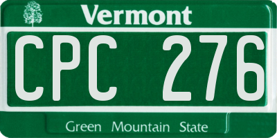 VT license plate CPC276