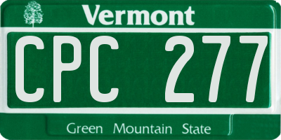 VT license plate CPC277