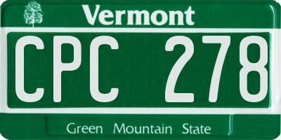 VT license plate CPC278