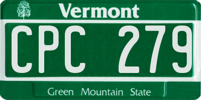 VT license plate CPC279