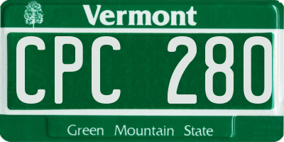 VT license plate CPC280