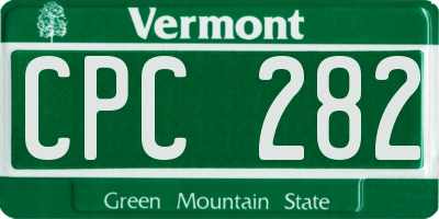 VT license plate CPC282