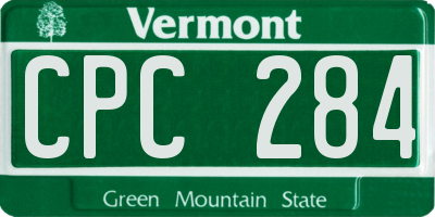 VT license plate CPC284