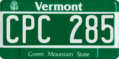 VT license plate CPC285