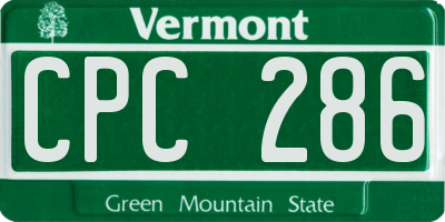 VT license plate CPC286