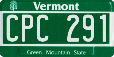 VT license plate CPC291