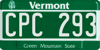 VT license plate CPC293