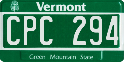 VT license plate CPC294