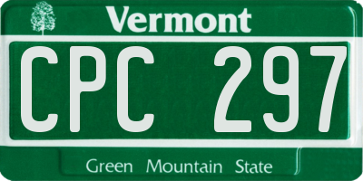 VT license plate CPC297