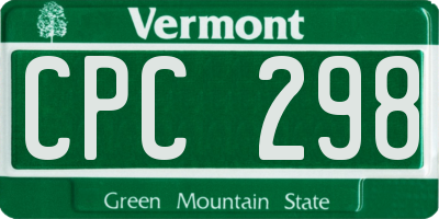 VT license plate CPC298