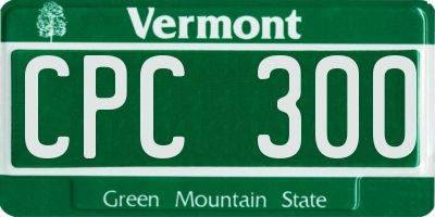 VT license plate CPC300