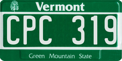 VT license plate CPC319