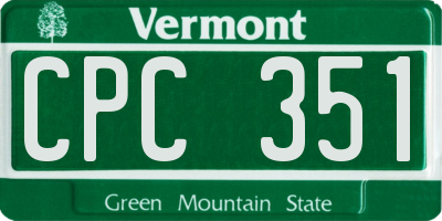 VT license plate CPC351