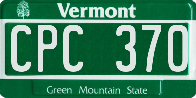 VT license plate CPC370