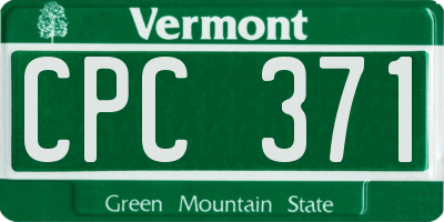 VT license plate CPC371