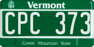 VT license plate CPC373