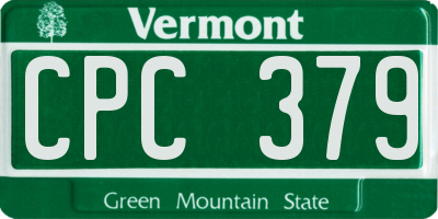 VT license plate CPC379