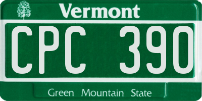 VT license plate CPC390