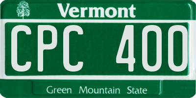 VT license plate CPC400