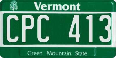 VT license plate CPC413