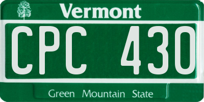 VT license plate CPC430