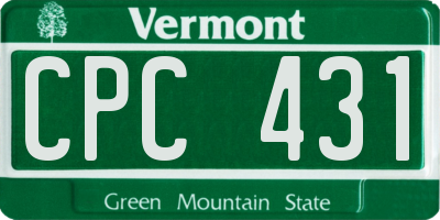 VT license plate CPC431