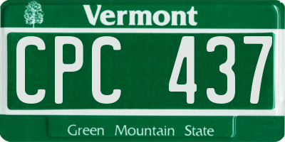 VT license plate CPC437
