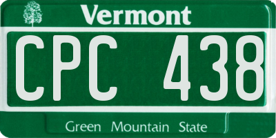 VT license plate CPC438
