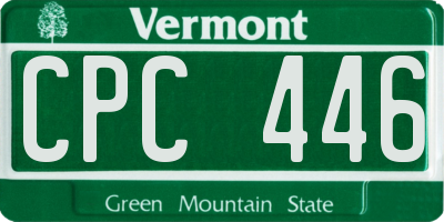 VT license plate CPC446
