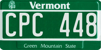 VT license plate CPC448