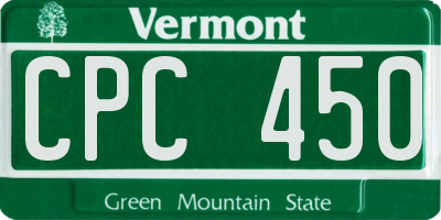 VT license plate CPC450