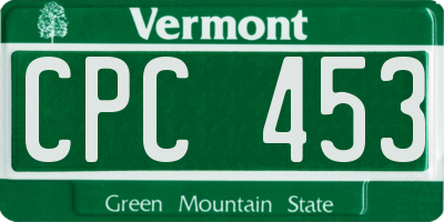 VT license plate CPC453