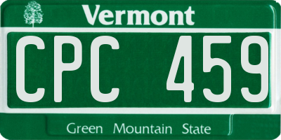 VT license plate CPC459